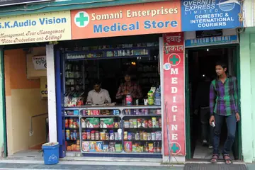 A medical store open to the street